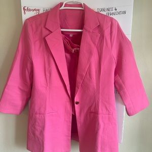 Shein Pink Blazer Set